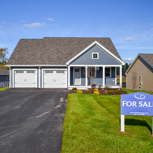 Home with For Sale Sign>